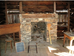Image of Fireplace inside Oak Grove Schoolhouse