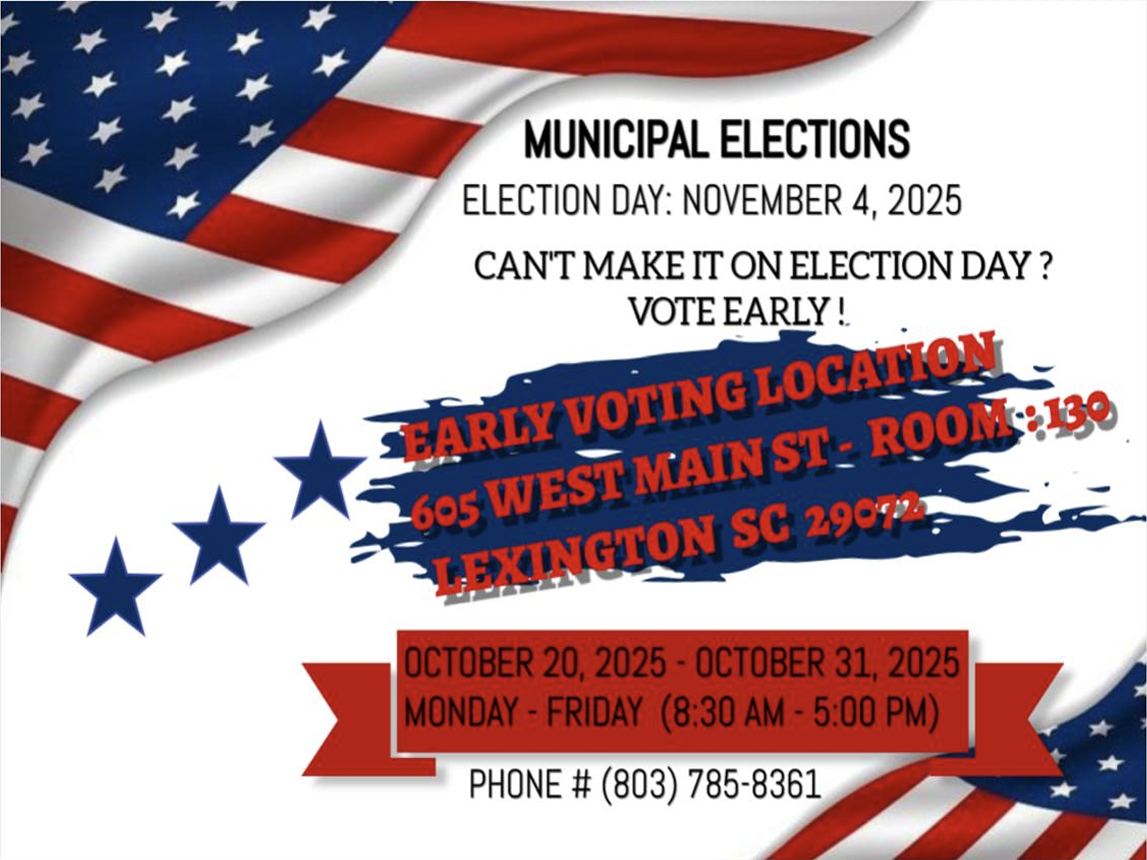 MUNICIPAL ELECTIONS ELECTION DAY: NOVEMBER 4, 2025 CAN'T MAKE IT ON ELECTION DAY? VOTE EARLY!